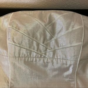 White House Black Market Shimmery Metallic Bustier with Mesh Tulle Trim 10